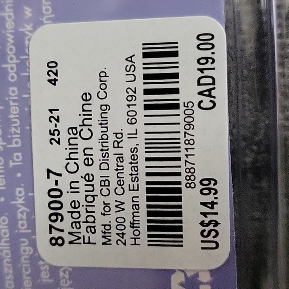 Claires tounge piercing 5 pack stainless steel 14G - Picture 2 of 2